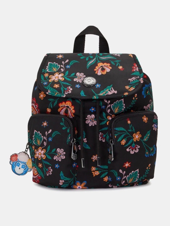 Kipling Handbags - KIPLING Anto Backpack FRIDA KAHLO Black Floral Small